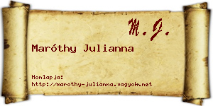 Maróthy Julianna névjegykártya