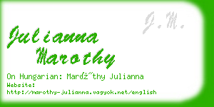 julianna marothy business card